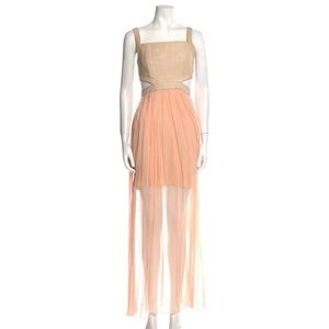 Alice and Olivia Lamb Leather evening gown